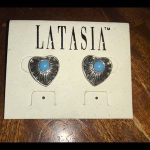 Latasia Navajo heart earrings new vintage